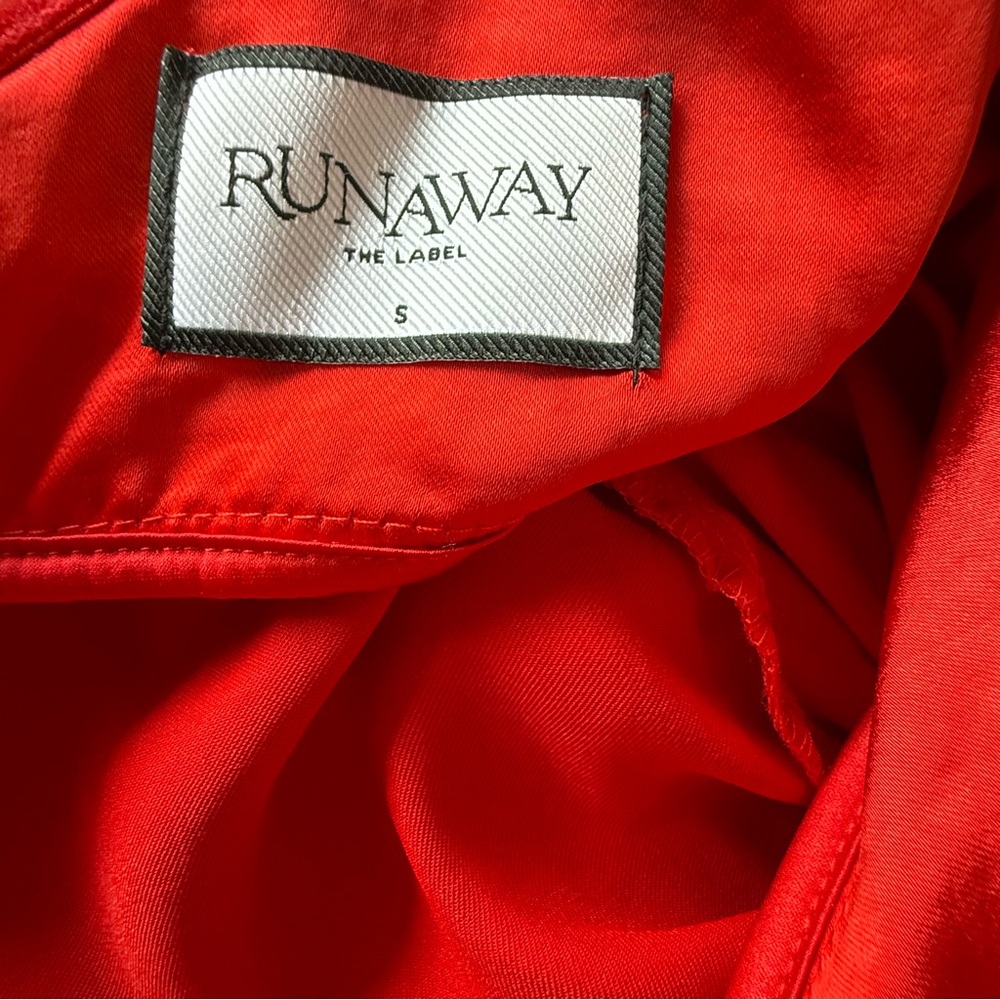 RunAway Havana Sexy Vixen Red Satin Mini Dress unique low back date night hot 💃 - Picture 15 of 16